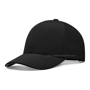 Haute qualité en gros ODM 6 panneaux Performance Cap découpé au laser perforé léger Golf Hat bord incurvé Logo de broderie personnalisé - Product Image 2