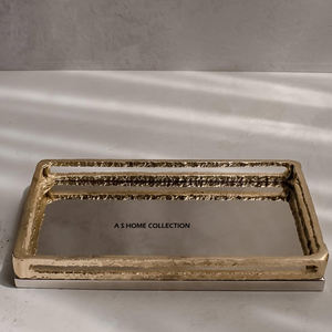 Tendance Design Aluminium Métal Vaisselle Alimentaire À La Main Thé Café Plateau De Service Taille Personnalisée Écologique - Product Image 1