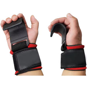 Crochets d'haltérophilie de remise en forme Grip (paire) 7 Mm d'épaisseur rembourré en néoprène Double couture revêtement résistant antidérapant - Product Image 4