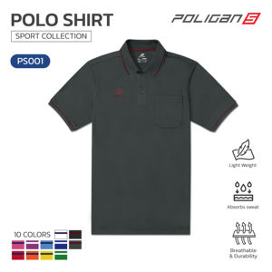 เสื้อโปโลสำหรับผู้ชายแบบสั่งทำมีโลโก้และกระเป๋ากางเกงแขนสั้นผ้าโพลีเอสเตอร์สี100% ดูดซับเหงื่อ150 GMS - Product Image 2