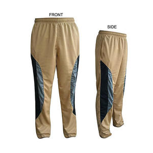 กางเกงกีฬาลำลองของผู้ชายกางเกงผ้าขนแกะและผ้าใบสีทึบลายตรง - Product Image 1