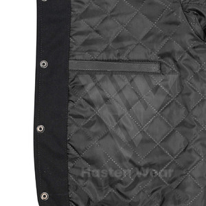 Veste universitaire de haute qualité pour hommes, corps 100% laine, manches en cuir véritable, veste universitaire élégante personnalisée - Product Image 5