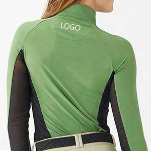 In-Demand Women's Horse Riding Show <b>Shirts</b> Long Sleeve Quick Dry Performance Baselayer Equestrian Wear <b>Shirt</b> - Product Image 1
