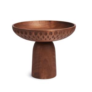 Eco-Friendly Customized Solid <b>Wooden</b> <b>Fruits</b> <b>Bowl</b> Prime Quality Tabletop <b>Bowl</b> for Party Hotel Wedding Restaurant Use - Product Image 1