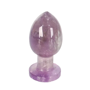 Venta al por mayor amatista natural huevos vaginales curación cristal Yoni huevo para mujeres Kegel ejercicio piedra preciosa natural - Product Image 3