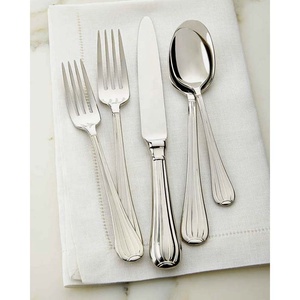 Ensemble de couverts en acier inoxydable Simplicity de designer Poignée plaquée argent unique pour ustensiles de cuisine - Product Image 4