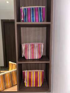 Hecho en casa, personalizado, ecológico, reutilizable, plástico, tejido a rayas, bolsa de compras, telar hecho a mano, bolsas de playa recicladas, bolsas de cosméticos - Product Image 4