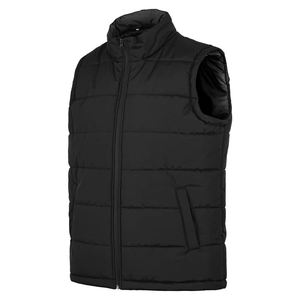 Veste matelassée à bulles à col montant pour hommes, veste matelassée de haute qualité, noir, style urbain, hiver avec fermeture éclair - Product Image 4