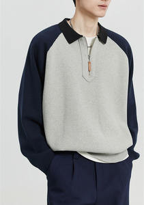 2025 Quarter Zip para hombre para POLO Shirt manga larga clásico Casual diseño holgado lienzo de moda bordado para primavera otoño - Product Image 4
