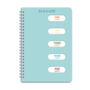 Quaderno Coreano Formato A5 a Righe con 5 Scomparti, Rilegatura a Spirale, Stile Stampato, Ideale come Regalo, Confezionato in Scatola - Product Image 1