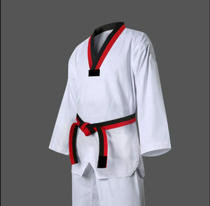 Conjunto de uniforme de Karate de alta calidad para hombres de diseño personalizado 2024 hecho en lona de seda de Pakistán con logotipo personalizado de entrenamiento para adultos - Product Image 2