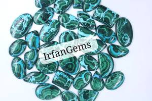 100% คริสโซโคลลามาลาไคท์ cabachite อัญมณีหลวมๆสำหรับทำเครื่องประดับหินคริสโซโคลลามาลามาลาไคต์ - Product Image 4