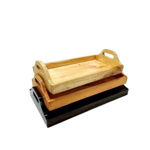 Design attrayant alimentaire café thé plateau de service de haute qualité finition brillante Style de luxe métal verre plateau de service - Product Image 3