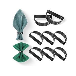 Ensemble d'anneaux de serviette en métal élégants pour tables à manger élégantes, mariages, occasions festives, hôtels, restaurants et décoration d'intérieur moderne - Product Image 3