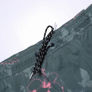Shorts de bain pour hommes à séchage rapide, imprimé floral rose beige, avec cordon de serrage, décontractés - Product Image 5