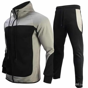 Nueva llegada chándales de hombre con logotipo personalizado Patchwork Color Jogging ropa deportiva invierno - Product Image 2