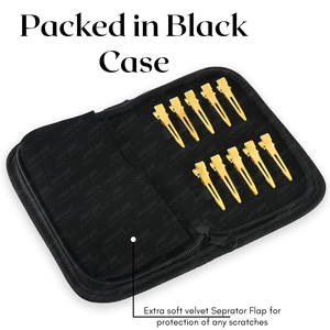 Clips dorados para peluquería, herramienta de estilismo, Clip profesional para secar el cabello de salón, Sección de peluquería con logotipo personalizado, 20 Uds. - Product Image 5