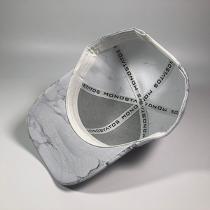 Gorra de Béisbol Unisex de Acrílico con Diseño de Logotipo Bordado en 3D Personalizado, Fabricada por ODM, con Impresión de Cinta, Estructurada de 6 Paneles, Color Blanco Camuflaje - Product Image 6