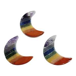 คริสตัลเจ็ดจักระรูปพระจันทร์ พร้อมการ์ดคำอวยพรรักจนถึงดวงจันทร์และกลับมา และพร้อมส่งในซองรูปพระจันทร์ ทำจากเรดแจสเปอร์ - Product Image 1