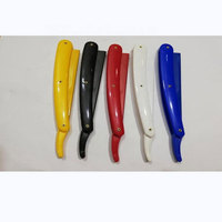 Rasoir pliable jetable en acier inoxydable pour hommes avec manche en bois Rasage droit Caractéristique de sécurité pour le rasage de la barbe des aisselles