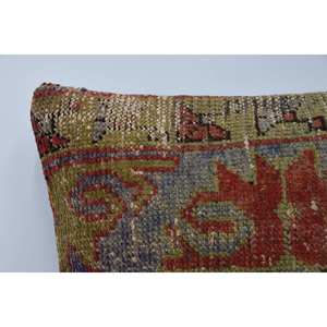 Multicolor Bohemian 18x18 Wool Pillow Portable <b>Vintage</b> Embroidered Woven Cushion for <b>Bedding</b> Floor Decor 16x16 Inch Decorative - Product Image 2