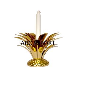 Standard Lotus Flower Design <b>Candle</b> Holder Stylish <b>Large</b> Glass Metal Holder Luxury Design Decoration New <b>Candle</b> Holder Supply - Product Image 2