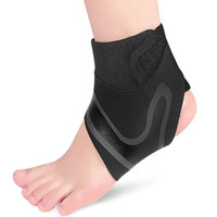 Attelle de cheville unisexe réglable et flexible 100 % polyester, enveloppement élastique confortable, protection sportive respirante