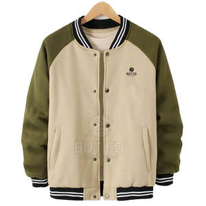 เสื้อแจ็คเก็ตเลตเตอร์แมนผู้ชาย ดีไซน์สวย คุณภาพสูง ระบายอากาศได้ดี คอจีน บริการ OEM ออกแบบตามสั่ง สำหรับใส่ในฤดูหนาว สไตล์สตรีท - Product Image 1