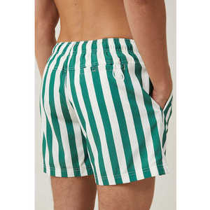 Pantalones cortos de gimnasio para hombre atléticos de color liso con cordón de poliéster de 145 gramos de verano al por mayor - Product Image 2