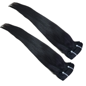 Extensions de cheveux vierges bruts indonésiens en gros, mèches doubles tissées à la machine, cheveux raides naturels, qualité supérieure - Product Image 4