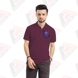 Premium Men's for Polo Shirt Cómodo y elegante Características ecológicas para el verano-Denim Batik Telas de pana Apliques - Product Image 5