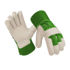 Guantes DE SEGURIDAD Canadian Rigger de alta calidad, cuero de grano de cabra con puño de goma para trabajo industrial, protección de manos - Product Image 4
