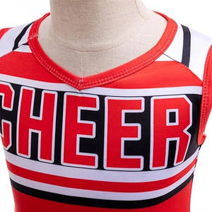 Uniforme de cheerleading personnalisé de dernière génération en spandex/polyester de haute qualité, unisexe, pour enfants, avec strass et transfert thermique - Product Image 4
