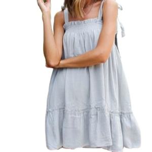 Venta al por mayor de vestidos casuales de algodón 100% personalizados sólidos teñidos en muchos diseños con opciones de tallas grandes-tejido ecológico tejido natural - Product Image 1