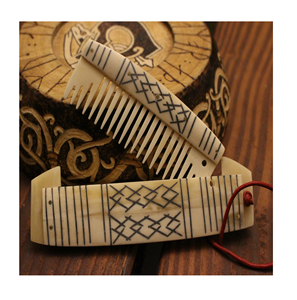 Peine de Hueso de Búfalo Ecológico de Lujo, Personalizable, Elegante, para Peinar el Cabello, con Diseño de Logotipo - Product Image 1