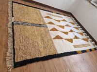 Offre Spéciale Camal et laine blanche tapis moderne de nouveau Style tapis Maroc Design tapis tufté à la main 100% tapis et tapis en laine tapis en laine