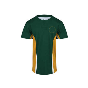 Maillot de baseball vintage à sublimation personnalisée pour hommes, maille boutonnée, jeunes, vêtements de baseball et de softball bicolores, chemise et haut - Product Image 1