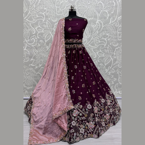 Impresionante lanzamiento nuevo diseñador diente de león bordado boda desgaste Lehenga colecciones fabricante por Royal Export en Surat - Product Image 1