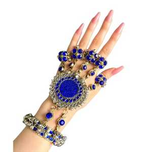 Derniers modèles d'ensembles afghans de style vintage en acier inoxydable personnalisés pour les femmes, ensembles de colliers et de boucles d'oreilles pour les fêtes de mariage - Product Image 4