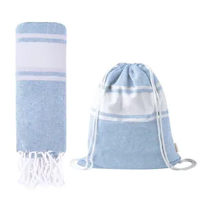 Serviette de plage en coton recyclé Praia, gadgets écologiques - Product Image 2