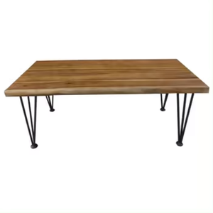 Table basse carrée convertible moderne en teck massif, fabriquée à la main en Indonésie - Product Image 1