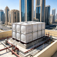 Citerne septique en plastique renforcé de fibres de verre (SMC) pour hôtel, restaurant, école maternelle, 500/200 gallons, 0,5-500 mètres cubes
