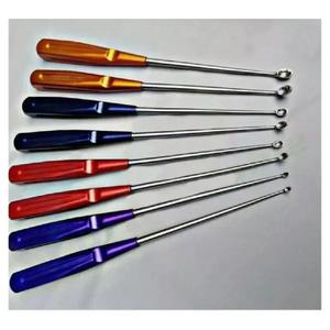 Curetas cervicales óseas Instrumentos ortopédicos de columna vertebral Juego de instrumentos manuales de acero inoxidable de 8 piezas de alta calidad - Product Image 3