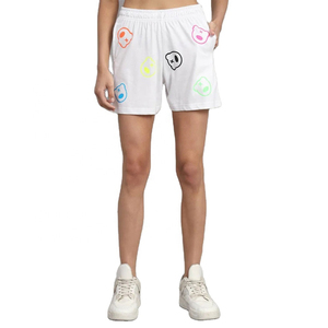 T-shirt décontracté en satin à col rond pour femme, manches courtes, ample, avec logo personnalisé brodé, tendance, écologique - Product Image 3