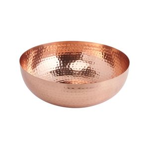 Tazón de servicio de cobre de metal tradicional hecho a mano para uso en cocina india, restaurantes y ocasiones especiales de catering - Product Image 3