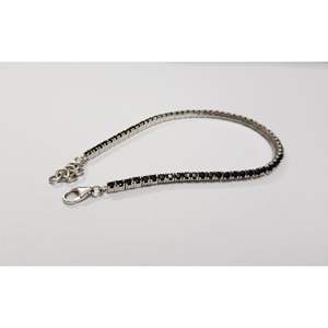 Pulsera de tenis de espinela negra Joyería de moda con estilo único - Product Image 3