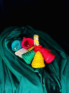 2024 Nueva campana de anillo de yute colorida de artesanía de yute ecológica campana de estilo único para decoración de la casa y otros - Product Image 2