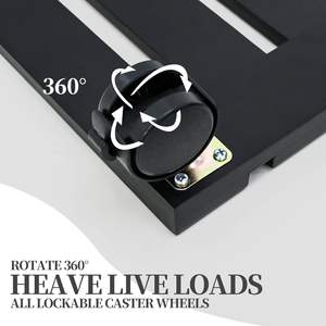 Support de plante en bois avec roulettes verrouillables, support de plante roulant robuste pour une utilisation en intérieur et en extérieur - Product Image 3