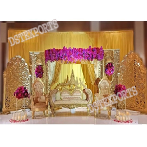 Configuration de scène de mariage de Style indien tamalien configuration de scène de mariage de Style indien du sud décoration de scène de mariage indien traditionnel - Product Image 1