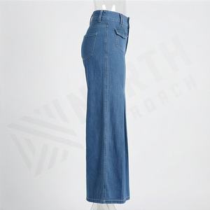 All Season <b>Elastic</b> Distressed <b>Women</b> Skinny <b>Jeans</b> Streetwear Zipper Fly Multi Pocket Slim Fit Denim Customized Color Trousers - Product Image 2